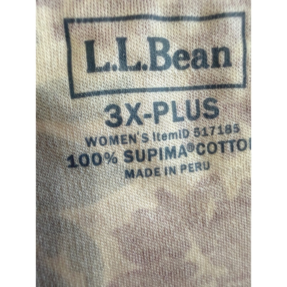 LL Bean Nightgown Womens 3X Pink Purple Floral Supima Cotton Sleep Dress Cozyy - Picture 4 of 9